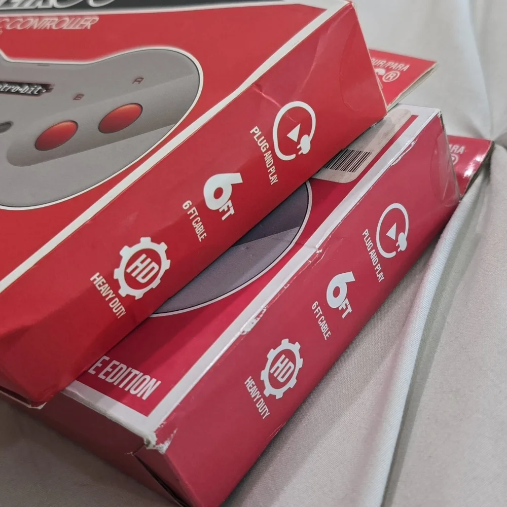 New In Box - Lot of 2 Retro Bit 8 Classic Controller For NES - DOGBONE EDITION